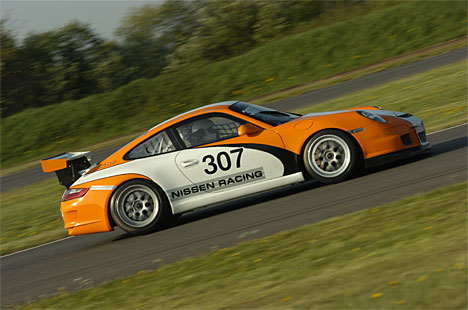 Michael Nissen og Michael Holden vandt i denne Porsche 997 GT3 Cup på Padborg Park